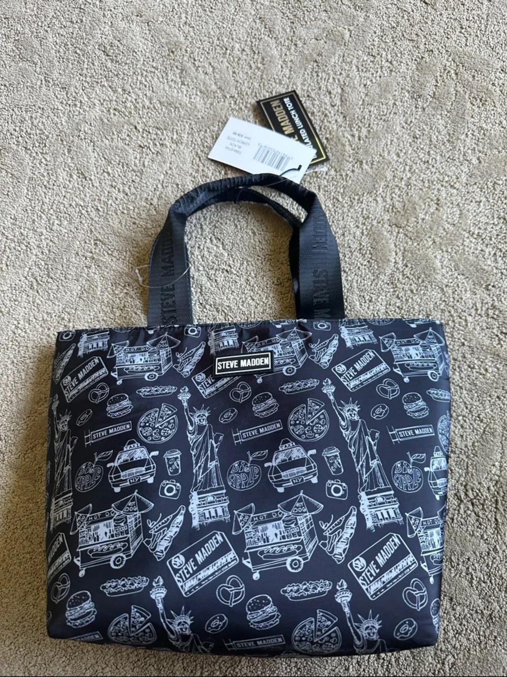 Steve Madden NYC Insulated Lunch Bag Tote OS